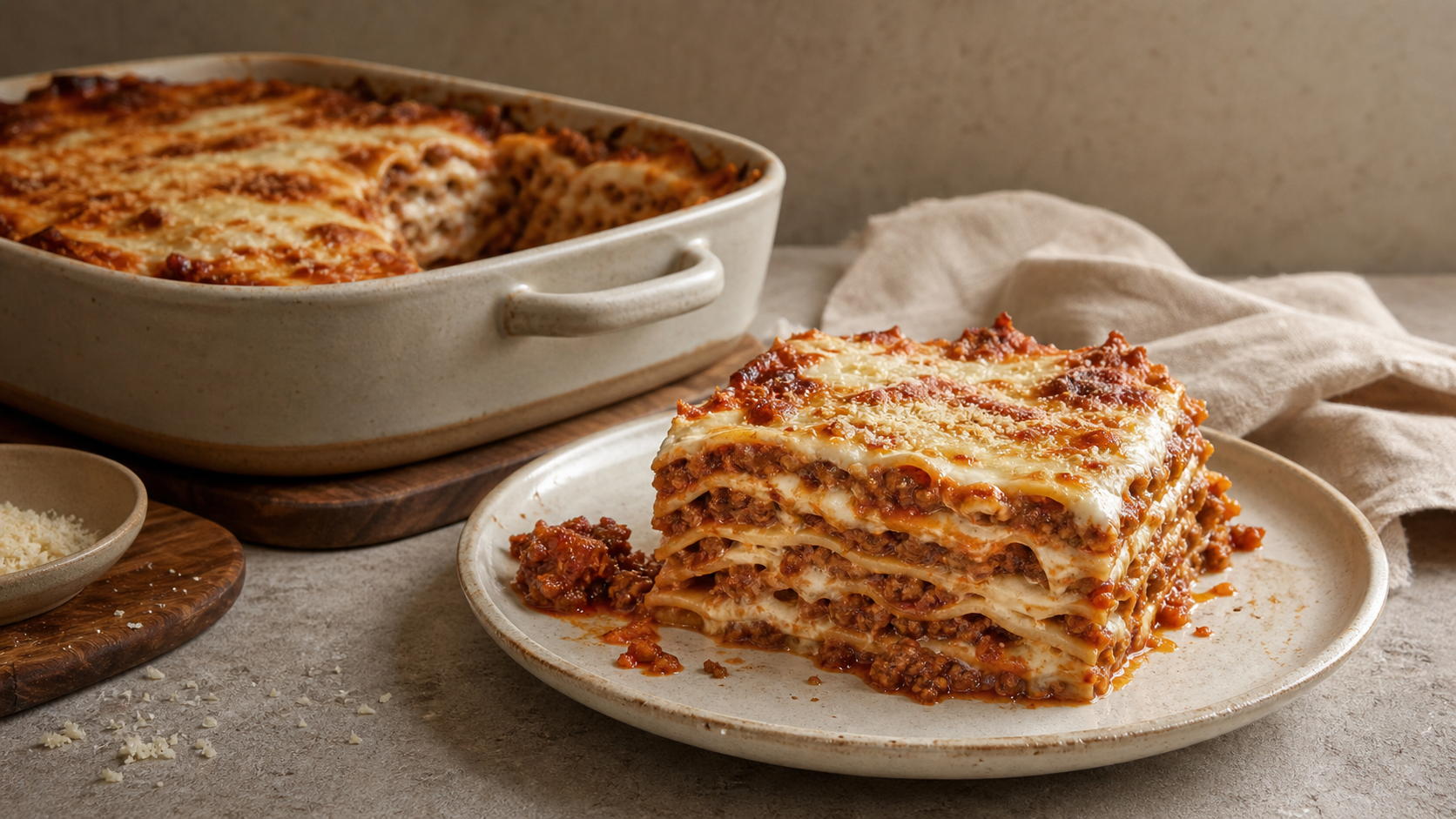 Italian Meat Sauce Lasagna