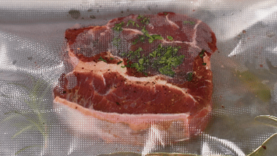 Sous vide in progress in the 18L Steam Oven